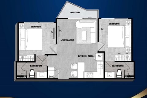 Condo in Phuket, Thailand, 2 bedrooms  № 166355 - photo 13