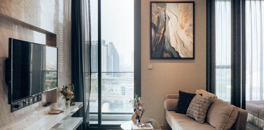 Studio in the Condo in Huai Khwang, Bangkok, Thailand  № 136630