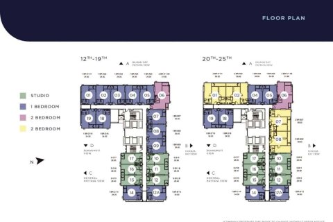 Condo in Pattaya, Thailand, 2 bedrooms  № 165750 - photo 24