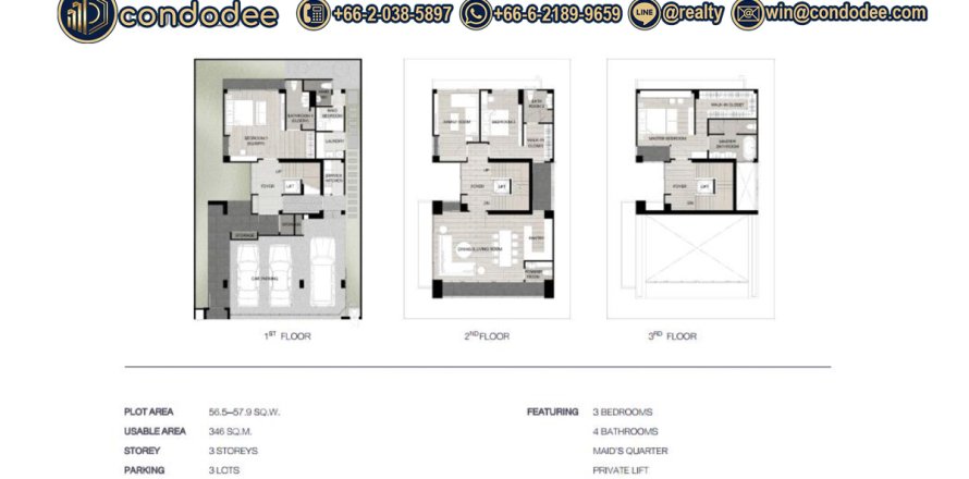 House in Bangkok, Thailand 3 bedrooms № 152375