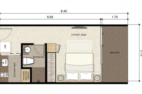Wohnung in Kamala, Thailand 1 Schlafzimmer № 223183 - Foto 3