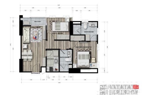 Condo à Bangkok, Thaïlande, 2 chambres  № 165007 - photo 13