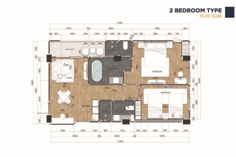 Condo à Pattaya, Thaïlande, 2 chambres  № 165147 - photo 12
