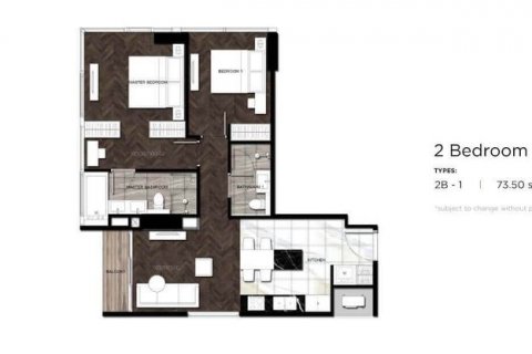 Кондоминиум с 2 спальнями в Бангкоке, Таиланд № 143173 - фото 9