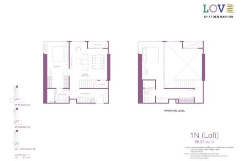 Duplex à Khlong San, Bangkok, Thaïlande 2 chambres № 168061