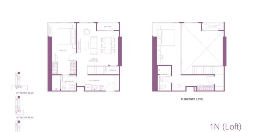 Duplex à Khlong San, Bangkok, Thaïlande 2 chambres № 168061