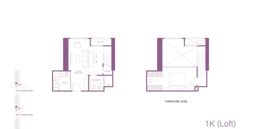 Duplex à Khlong San, Bangkok, Thaïlande 1 chambre № 168062