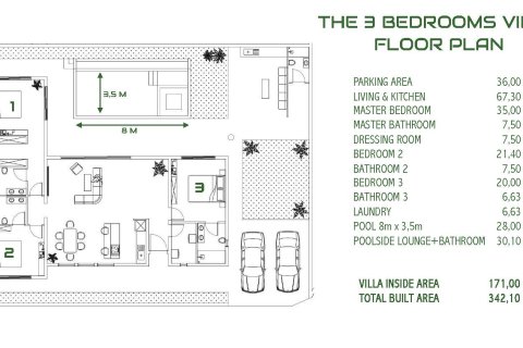 Villa in Ko Samui, Thailand 3 Schlafzimmer № 222425 - Foto 23