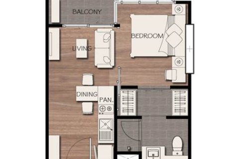 Eigentumswohnung in Phuket, Thailand, 1 Schlafzimmer  № 223239 - Foto 15