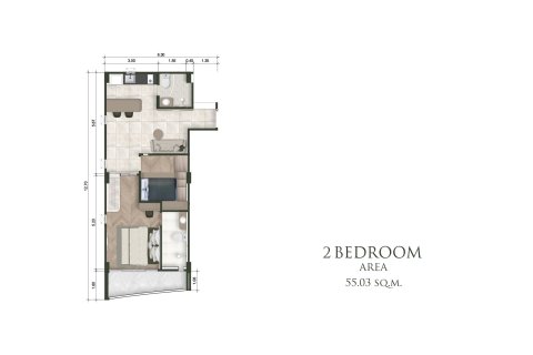 Кондоминиум с 2 спальнями в Банг Тао, Таиланд № 169956 - фото 25