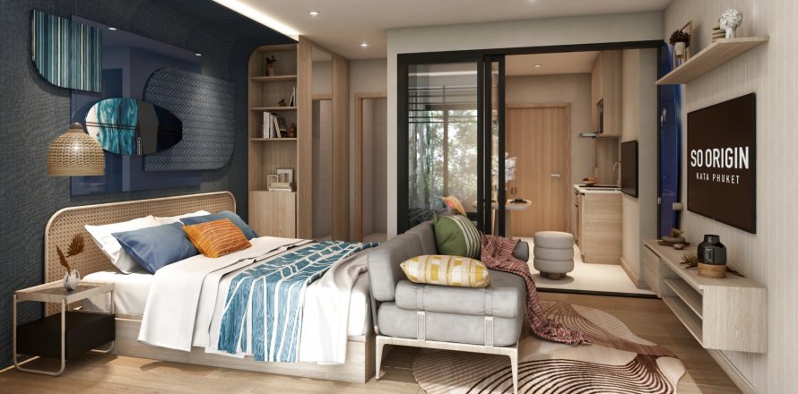 Кондоминиум с 1 спальней в Кате, Таиланд № 134340