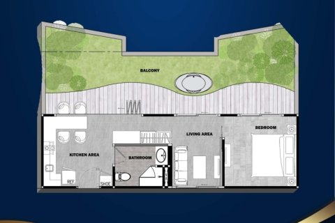 Кондоминиум с 1 спальней в Пхукете, Таиланд № 166017 - фото 12