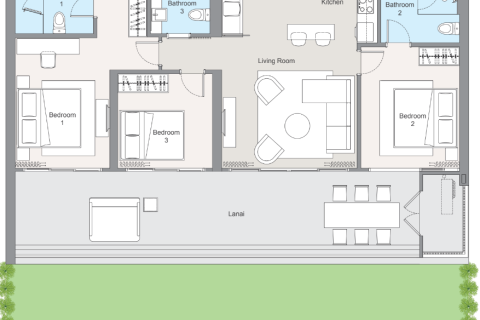 Condo in Phuket, Thailand, 3 bedrooms № 156646 - photo 7