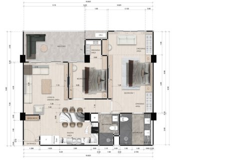 Кондоминиум с 2 спальнями в Паттайе, Таиланд № 170260 - фото 14