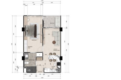Condo à Pattaya, Thaïlande, 1 chambre  № 170261 - photo 12