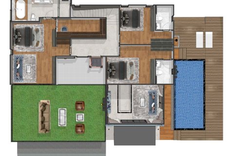 Вилла в Паттайе, Таиланд с 5 спальнями  № 165517 - фото 18