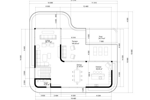 Пентхаус в Пангане, Таиланд с 3 спальнями  № 165523 - фото 23