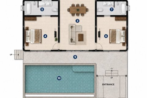 วิลล่าในเกาะพะงัน, ประเทศไทย 2 ห้องนอน № 233133 - รูปถ่าย 12