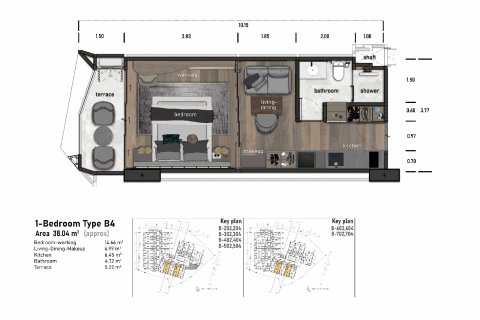 Кондоминиум с 1 спальней в Кате, Таиланд № 169892 - фото 19