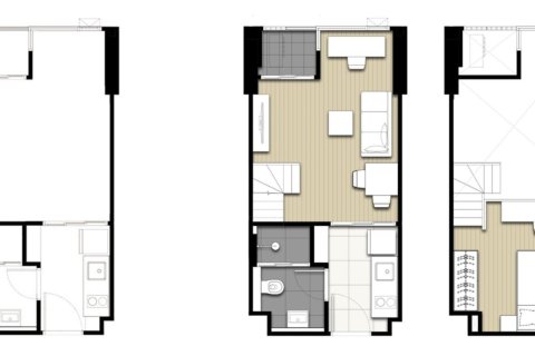 Studio dans le Condo à Watthana, Bangkok, Thaïlande  № 147481