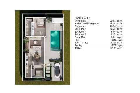 Villa in Phuket, Thailand 2 Schlafzimmer № 222653 - Foto 19