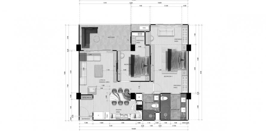 ЖК Zensiri Residences на Пляж Джомтьен, Паттайя, Таиланд № 133131 - фото 1