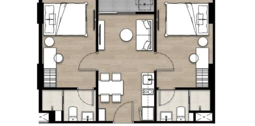 Кондоминиум с 2 спальнями в Кату, Таиланд № 147252