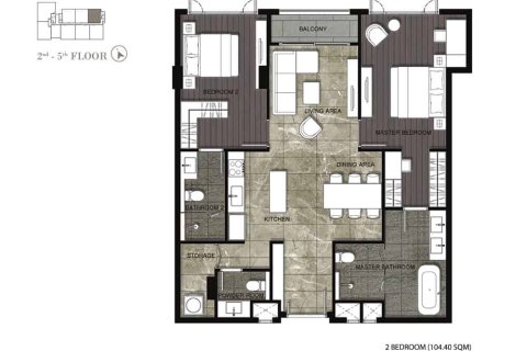 Condo à Bangkok, Thaïlande, 2 chambres  № 166977 - photo 4