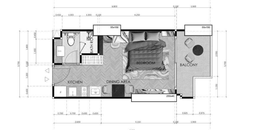 Hors-plan Seaspire Jomtien à Pattaya, Thaïlande № 164867 - photo 1