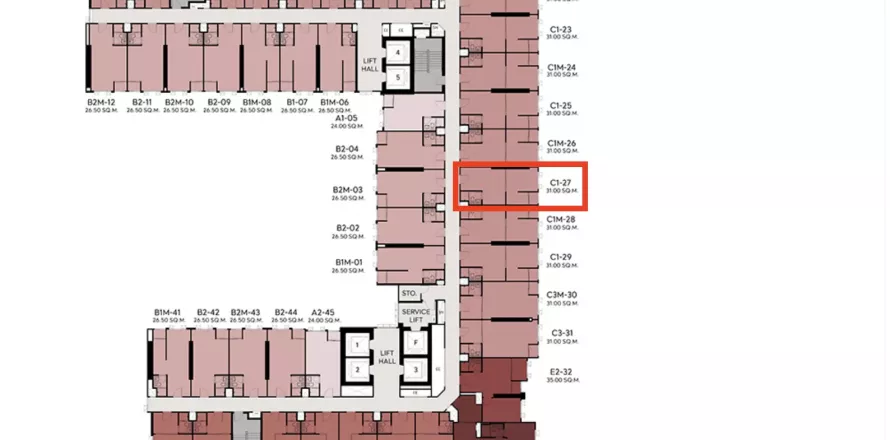 Studio in the Condo in Khlong Toei, Bangkok, Thailand  № 145592