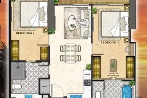 Кондоминиум с 2 спальнями в Паттайе, Таиланд № 145448 - фото 14