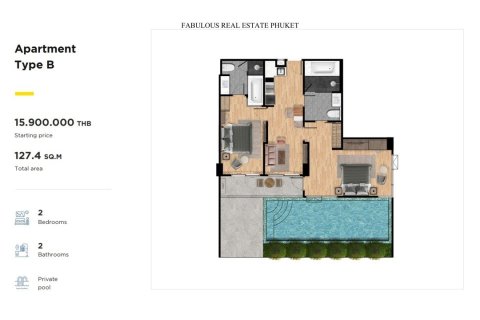 Condo à Rawai, Thaïlande, 2 chambres № 179724 - photo 7