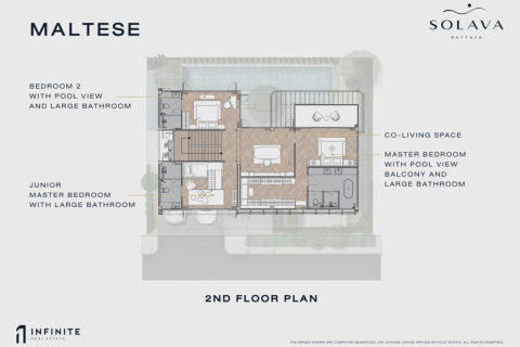 Вилла в Паттайе, Таиланд с 4 спальнями № 169869 - фото 23
