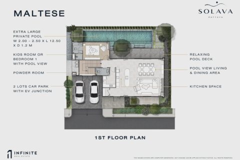 Вилла в Паттайе, Таиланд с 4 спальнями № 169869 - фото 22