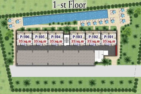 อพาร์ตเมนต์ในหาดในหาน, ประเทศไทย 1 ห้องนอน № 223370