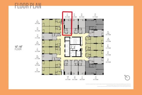 Studio dans le Condo à Watthana, Bangkok, Thaïlande  № 154142 - photo 4