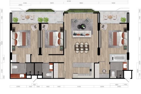 Condo à Bang Tao, Thaïlande, 3 chambres  № 166702 - photo 14