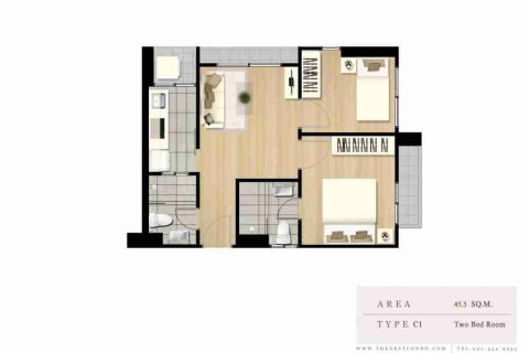 Condo in Bangkok, Thailand, 2 bedrooms  № 183116 - photo 13