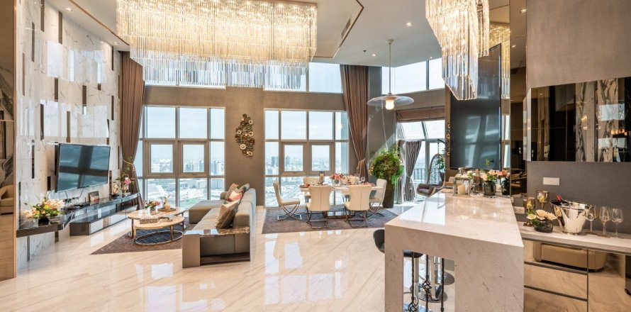 Пентхаус в Хуай Кванге, Бангкок, Таиланд с 2 спальнями  № 152711