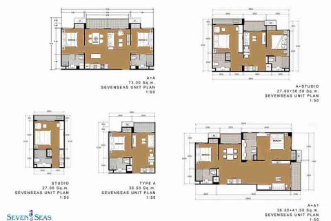 คอนโดมิเนียมในพัทยา, ประเทศไทย, 1 ห้องนอน № 208936 - รูปถ่าย 7