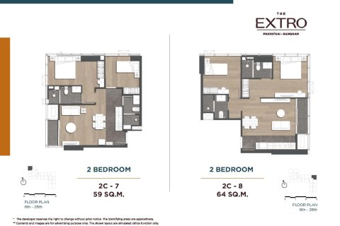 Condo à Bangkok, Thaïlande, 2 chambres  № 165459 - photo 17