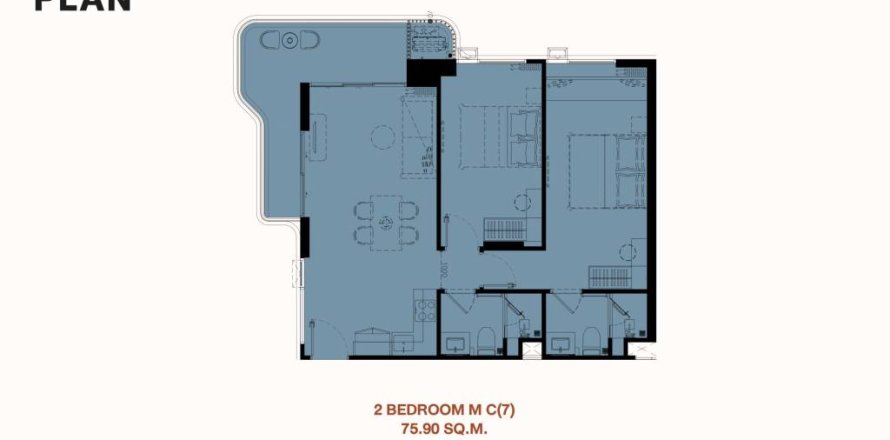 Condo in Phuket, Thailand, 2 bedrooms  № 156360