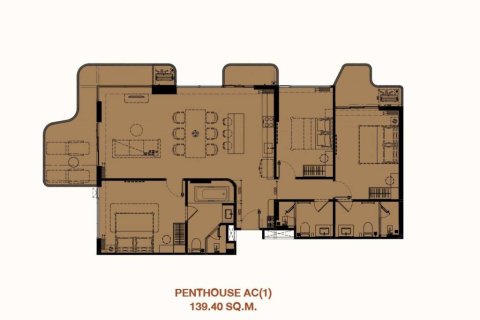 Penthouse in Phuket, Thailand 3 bedrooms № 156359