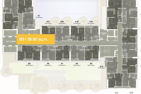 Студия в кондо в Хуай Кванге, Бангкок, Таиланд № 139722 - фото 17