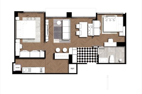 Condo in Huai Khwang, Bangkok, Thailand, 2 bedrooms  № 163228 - photo 2