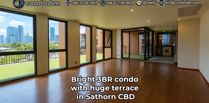 Condo à Sathon, Bangkok, Thaïlande, 3 chambres № 201226