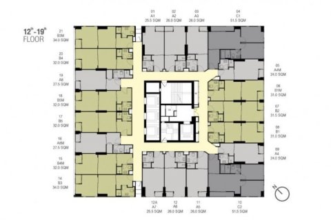 Studio dans le Condo à Watthana, Bangkok, Thaïlande  № 135728 - photo 2