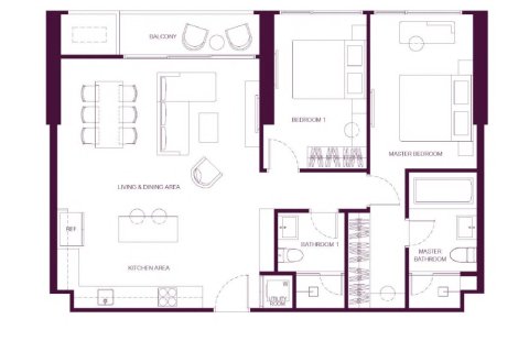 Кондоминиум с 2 спальнями в Бангкоке, Таиланд № 170232 - фото 14