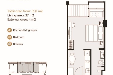 Eigentumswohnung in Rawai, Thailand, 1 Schlafzimmer № 222372 - Foto 14
