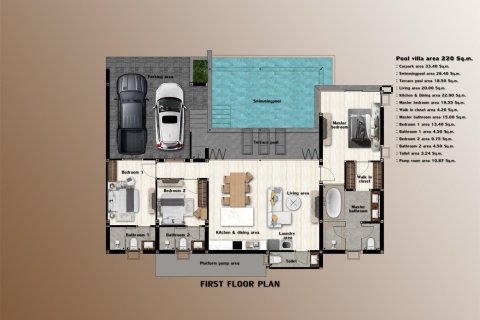 Вилла в Самуи, Таиланд с 3 спальнями  № 149208 - фото 1